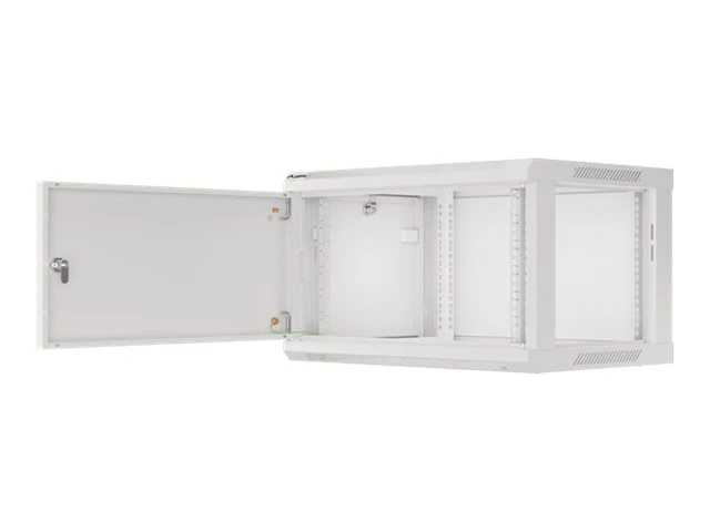 Lanberg | Rack cabinet 19" wall-mount 6U/600x450 for self-assembly with metal door (flat pack) | WF01-6406-00S | Grey
