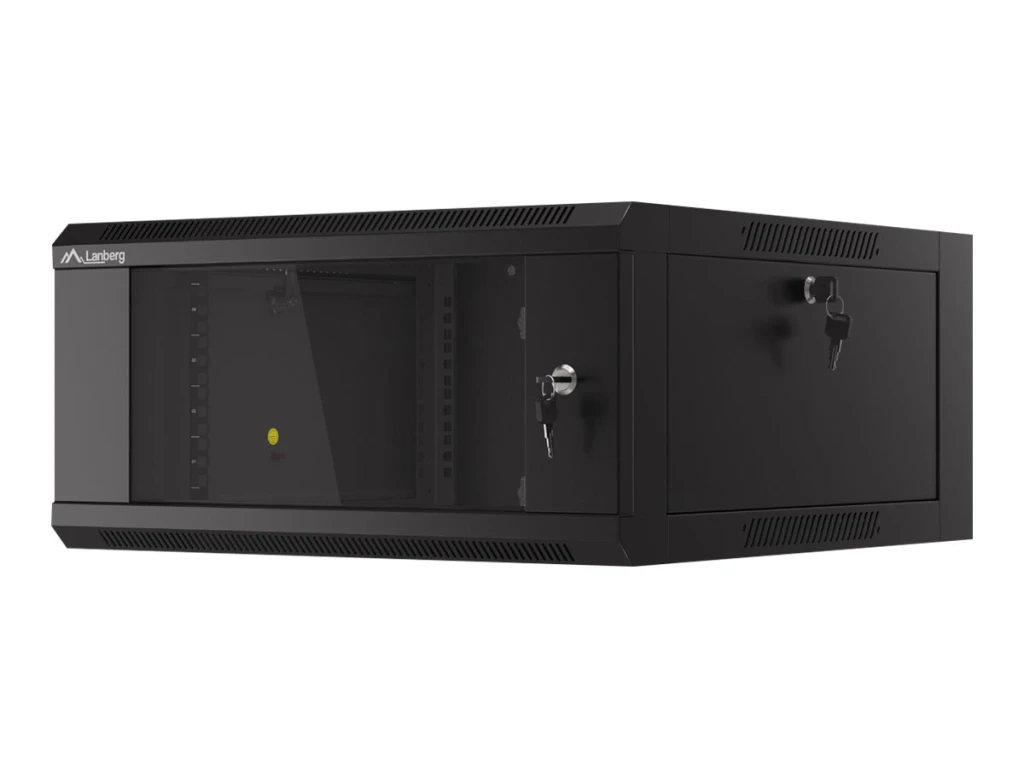 Lanberg | Rack cabinet 19" wall-mounted 4U 600 fast assembly (flat pack) | WFFA-5604-10B | Black