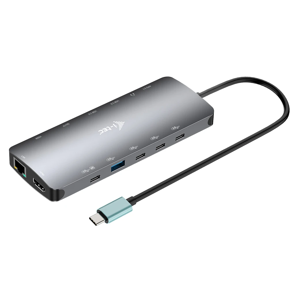 i-tec Metal C31NANOTRIPLEDOCKPD sülearvuti dokk ja pordireplikaator Juhtmega ühendatud USB 3.2 Gen 1 (3.1 Gen 1) Type-C Hall