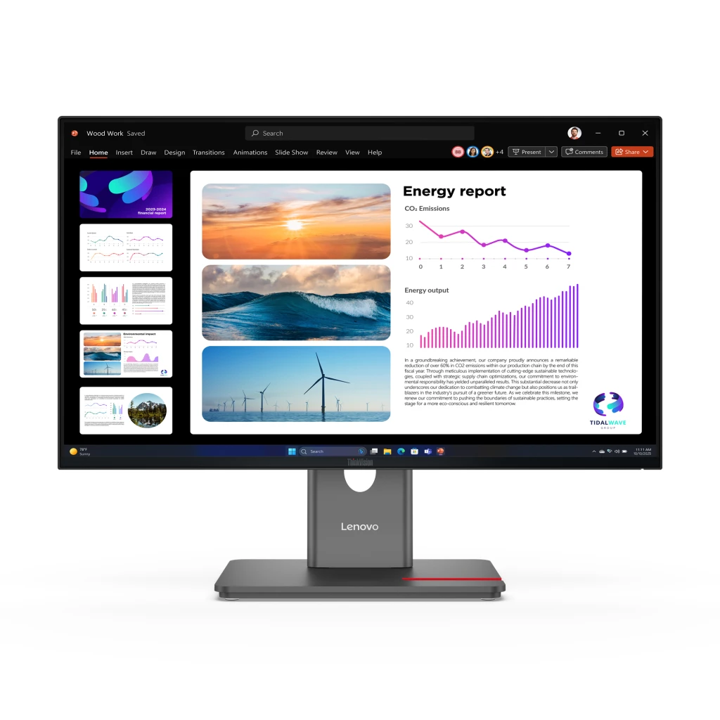 Lenovo ThinkVision P24Q-40 LED display 60,5 cm (23.8") 2560 x 1440 pikslit Quad HD LCD Must