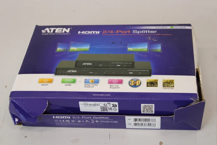 SALE OUT.  | Aten | 4-Port 4K HDMI Splitter | VS184A | DAMAGED PACKAGING