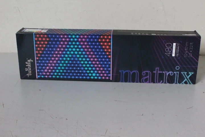 SALE OUT. Twinkly Matrix Smart LED Lights 480 RGB (Multicolor) 1x1m, Clear wire|Matrix Smart LED Lights 480, 1x1m|RGB Multicolor|DEMO