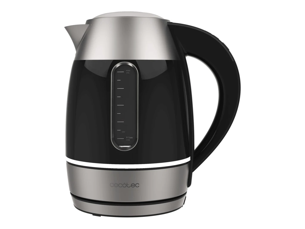 Cecotec Kettle | Thermosense 400 VisionLight | Electric | 2200 W | 1.7 L | Stainless steel | 360° rotational base | Black/Stainless steel