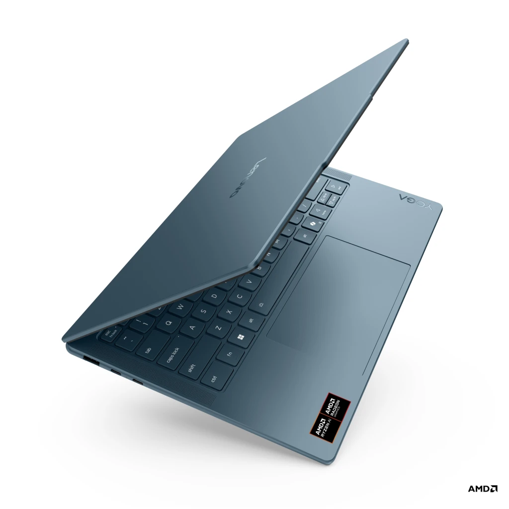 Lenovo Yoga Slim 7 14AKP10 | Tidal Teal | 14 " | OLED | WUXGA | 1920 x 1200 pixels | Glossy | AMD Ryzen AI 5 | 340 | 16 GB | Soldered LPDDR5x | Solid-state drive capacity 512 GB | AMD Radeon 840M Graphics | Windows 11 Home | 802.11be | Bluetooth version 5.4 | Keyboard language English | Keyboard backlit | Warranty 24 month(s) | Battery warranty 12 
