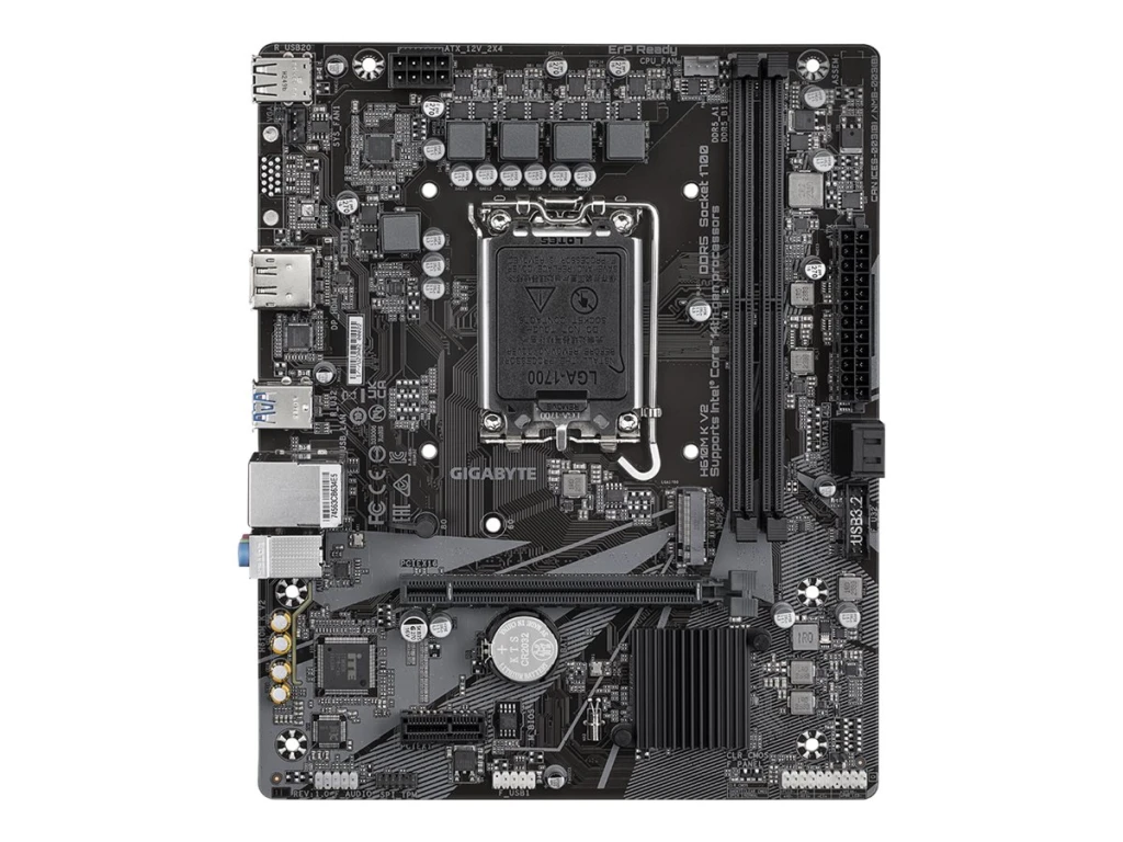 Gigabyte H610M K V2 | Processor family Intel | Processor socket LGA1700 | DDR5 | Supported hard disk drive interfaces M.2, SATA | Number of SATA connectors 2