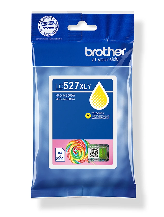 Brother LC527XLY Yellow High Yield Inkjet Cartridge | Brother