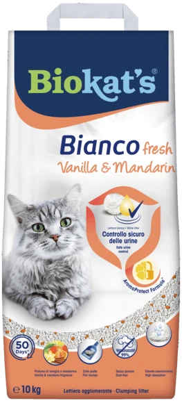 Biokats | Cat litter: Fresh Vanilla Mandarin, 10kg | 110304