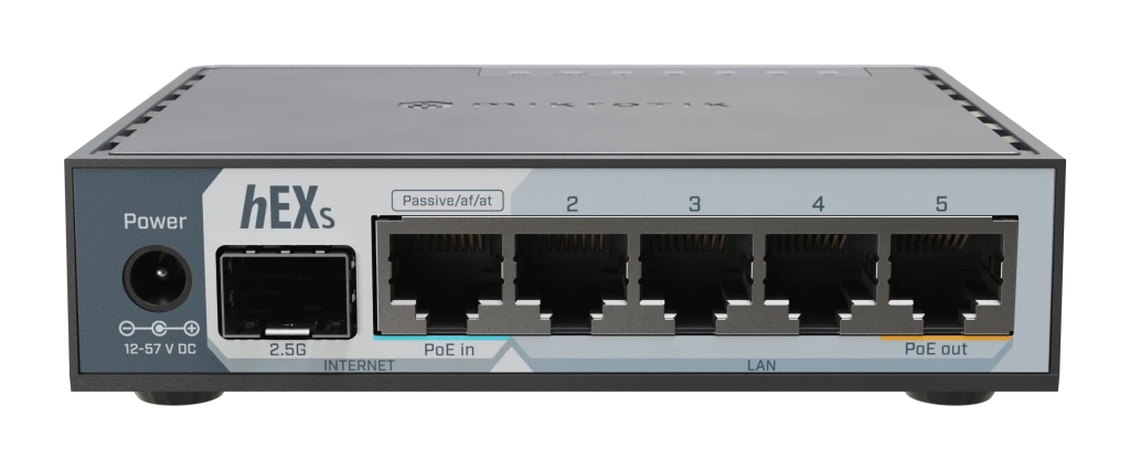 MikroTik hEX S (2025) | 10/100/1000 Mbit/s | Ethernet LAN (RJ-45) ports 5 | Mesh Support No | MU-MiMO No | No mobile broadband