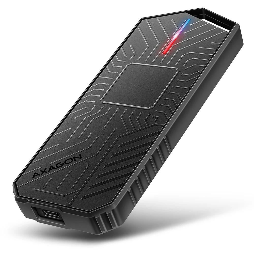 AXAGON USB-C 10Gbps - M.2 NVMe and SATA SSD GAME M.2 box | EEM2-GAM