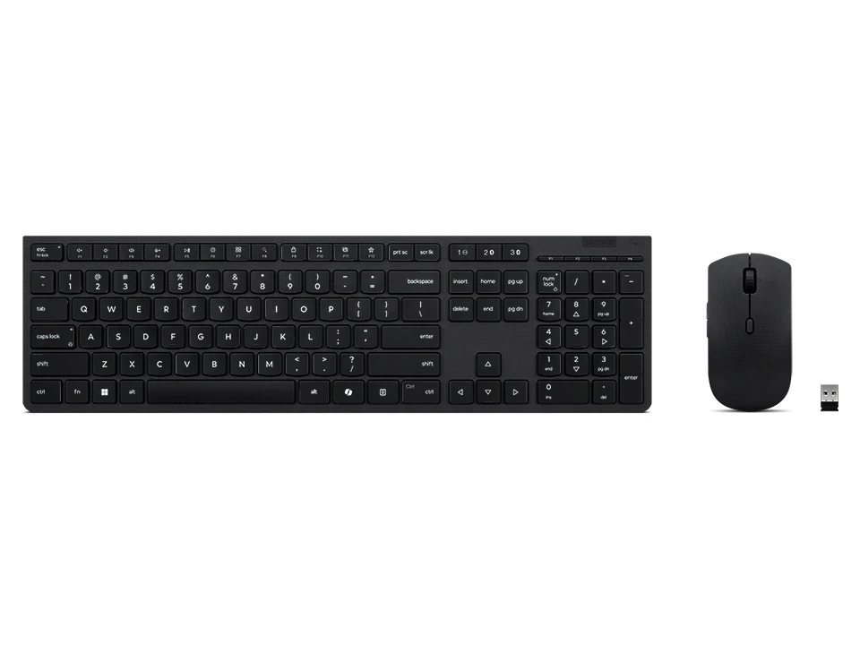 Lenovo Professional | Keyboard and Mouse Combo | Wireless | US Euro | Bluetooth | Black | 2.4 GHz