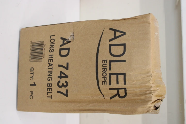SALE OUT. Adler AD 7437 Heating belt on the loins, Grey | Adler | Heating belt on he loins | AD 7437 | Number of heating levels 4 | Number of persons 1 | Remote control | 100 W | Light Grey | DAMAGE PACKAGING