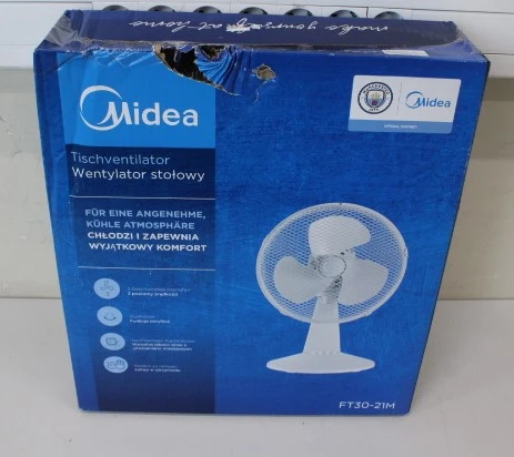 SALE OUT. Midea FT30-21M Table Fan, Diameter 30 cm, White | Midea FT30-21M | Table Fan | DAMAGED PACKAGING | White | Diameter 30 cm | Number of speeds 3 | Oscillation