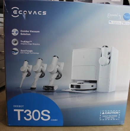SALE OUT. Ecovacs DEEBOT T30S COMBO Vacuum cleaner,Robot+Handheld,Wet&Dry,Robot operating time 220 min,Dust bin 0,3 L,5200mAh,White+Auto-emp | Ecovacs Vacuum cleaner | DEEBOT T30S COMBO | Wet&Dry | Li-ion | 5200 mAh | Dust capacity 3 L | 11000 Pa | White | DEMO, SCRATCHED