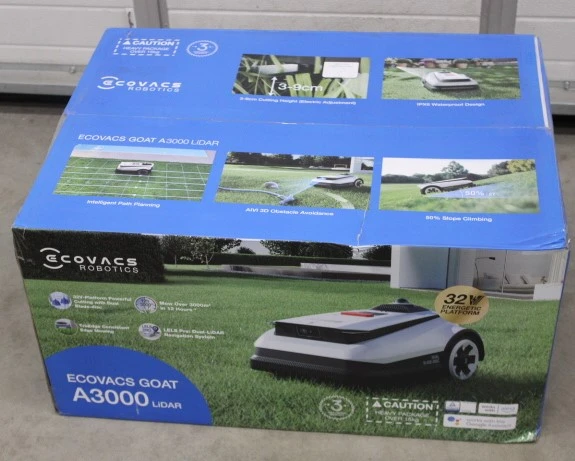 SALE OUT. Ecovacs GOAT A3000 LiDAR Lawn Mower, Robot, Efficiency 400 m²/h, Dual LiDAR + Camera, White/Black | Ecovacs | Lawn Mower | GOAT A3000 LiDAR | DAMAGED PACKAGING | 5000 Ah