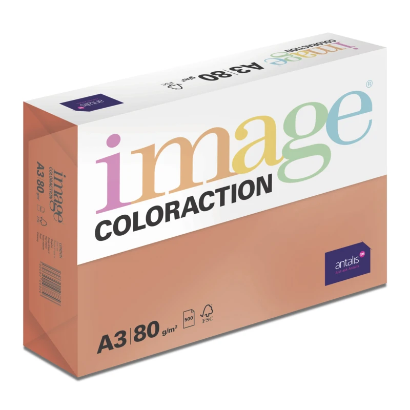 Värvipaber IMAGE COLORACTION, A3, 80 gsm, 500 lehte, London / Dark Red
