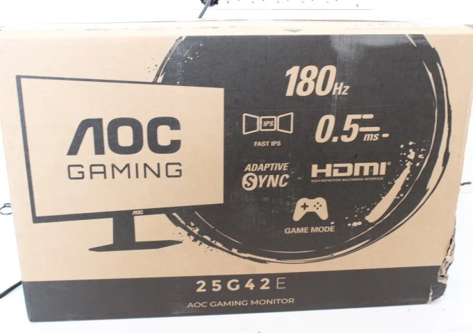 SALE OUT. AOC 25G42E 24,5“ 1920x1080/16:9/300 cd/m²/1 ms/HDMI, DisplayPort, Headphone out | AOC 25G42E | 25 " | IPS | FHD | 16:9 | 180 Hz | 1 ms | 1920 x 1080 pixels | 300 cd/m² | HDMI ports quantity 1 | Black | Warranty 35 month(s) | DAMAGED PACKAGING