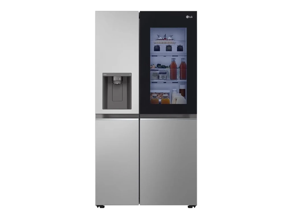 LG GSGV81PYLL Refrigerator, Free-standing, Side by Side, E, Height 1.79 m, Net fridge 416 L, Net freezer 190 L, Silver