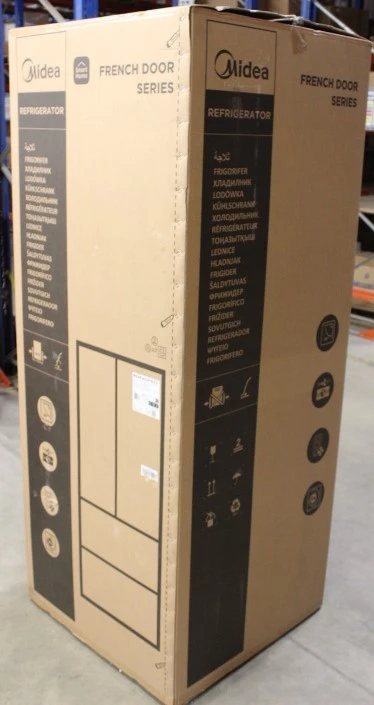 SALE OUT. Midea MERF402FIE02 Refrigerator, E, Freestanding, Multi-door, Height 178 cm, Fridge net 244L, Freezer net 147L, Stainless steel | Midea Refrigerator | MERF402FIE02 | Energy efficiency class E | Free standing | Combi | Height 178 cm | No Frost system | Fridge net capacity 244 L | Freezer net capacity 147 L | Display | 41 dB | Stainless ste