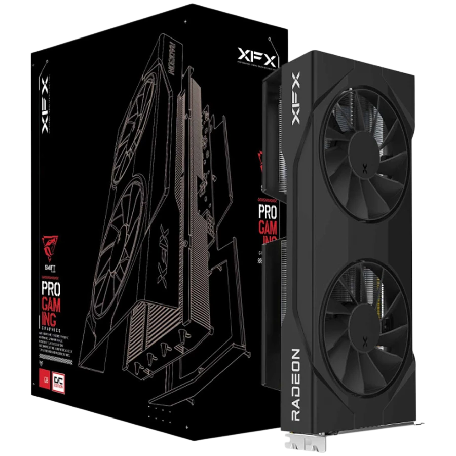 XFX AMD Radeon RX-9060XT OC Gaming 8GB GDDR6 128bit, 2780MHz / 20 Gbps, 2x DP, 1x HDMI, 2 fan, 2 slot