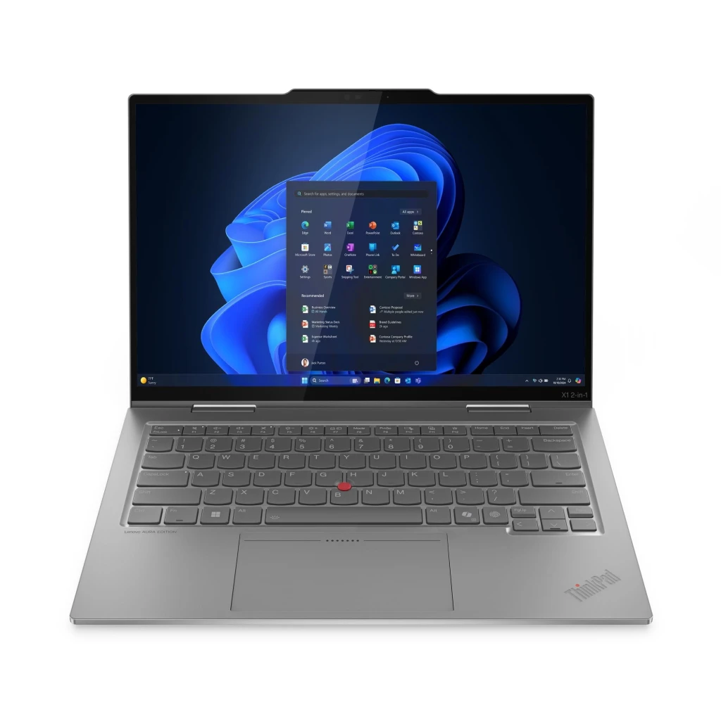 Lenovo ThinkPad X1 2-in-1 G10 Aura Edition | Grey | 14 " | IPS | Touchscreen | WUXGA | 1920 x 1200 pixels | Anti-glare | Intel Core Ultra 5 | 225U | 16 GB | Soldered LPDDR5x | Solid-state drive capacity 512 GB | Intel Graphics | Windows 11 Pro | 802.11ax | Bluetooth version 5.3 | LTE Upgradable | Keyboard language English | Keyboard backlit | Warra