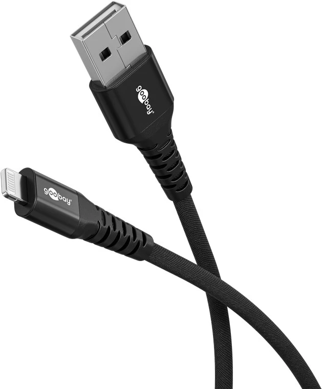 Goobay Lightning USB-A Supersoft Textile Cable with Metal Plugs | 74504