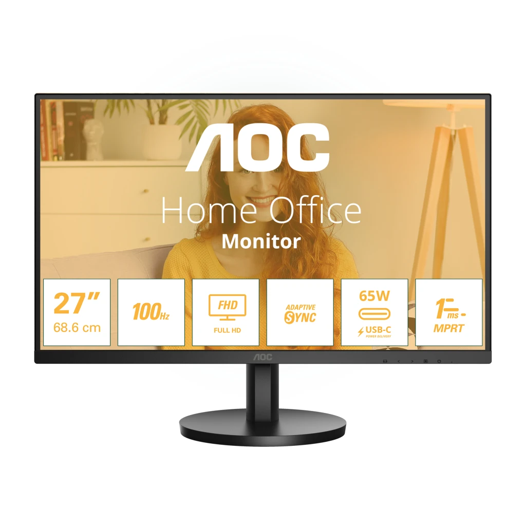 AOC 27B3CA2 PC lamekuvar 68,6 cm (27") 1920 x 1080 pikslit Full HD LED Must
