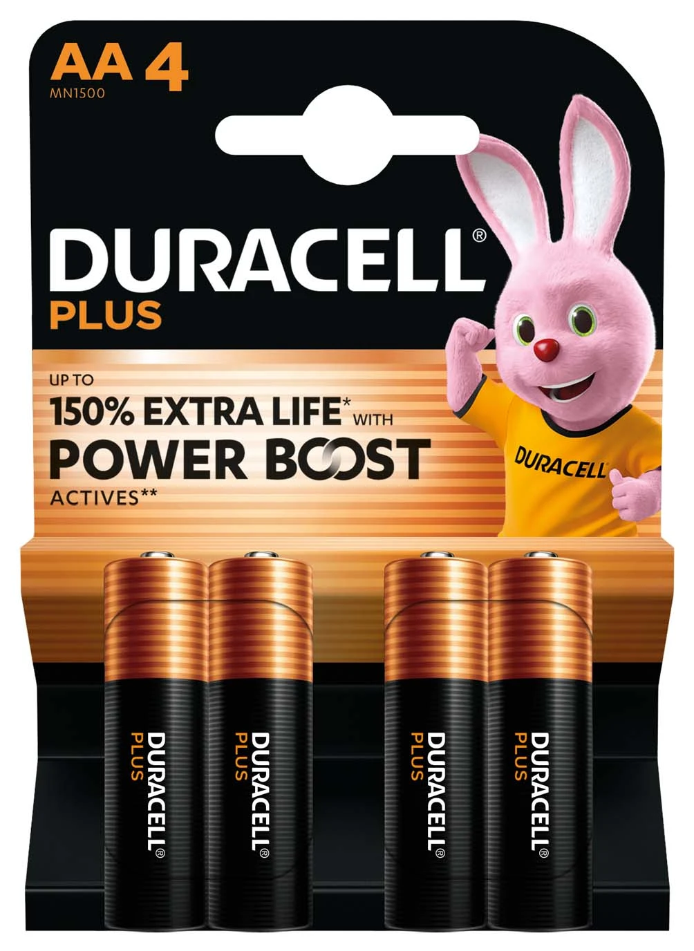 DURACELL Plus Boost MN1500 AA BL4 | Duracell