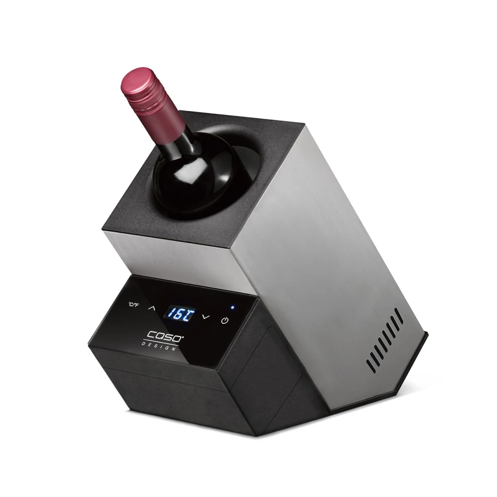 Caso | Wine Cooler | WineCase Deluxe Inox | Bottles capacity 1 | Black/Silver