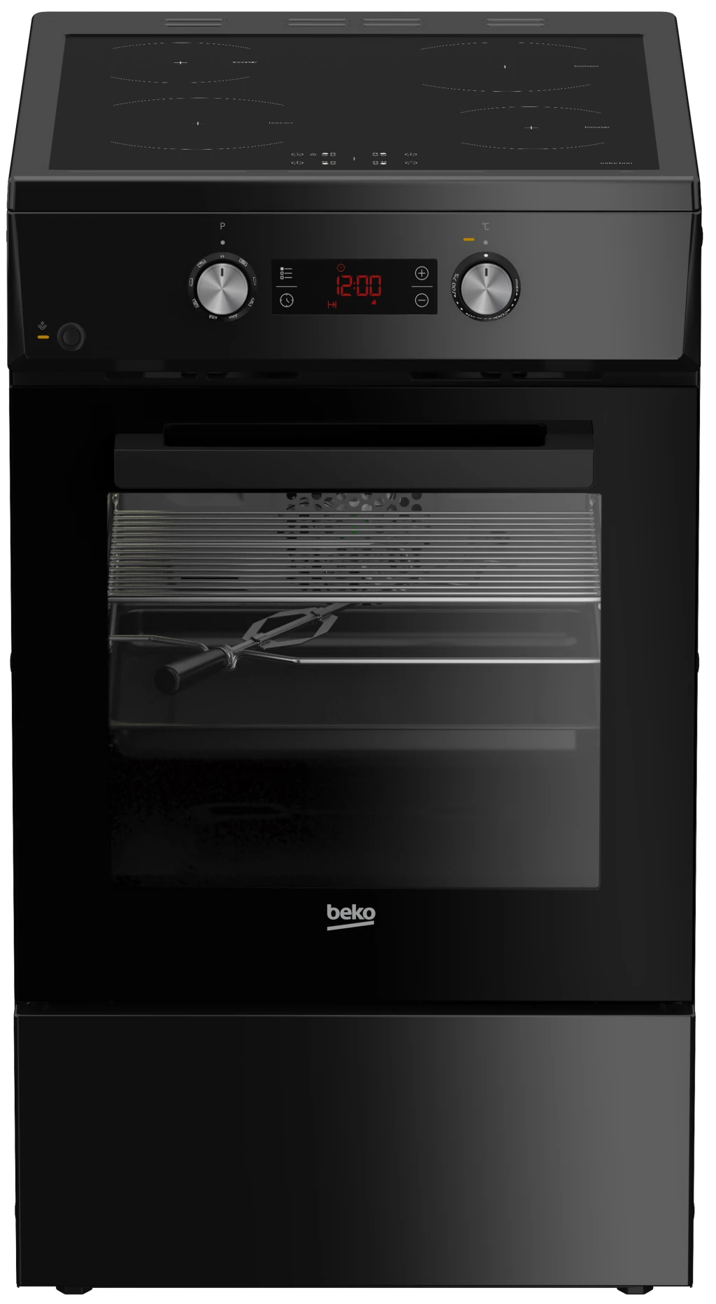 BEKO Cooker | FSM59305BDT | Hob type Induction | Oven type Electric | Black | Width 50 cm | Grilling | Depth 60 cm | 60 L