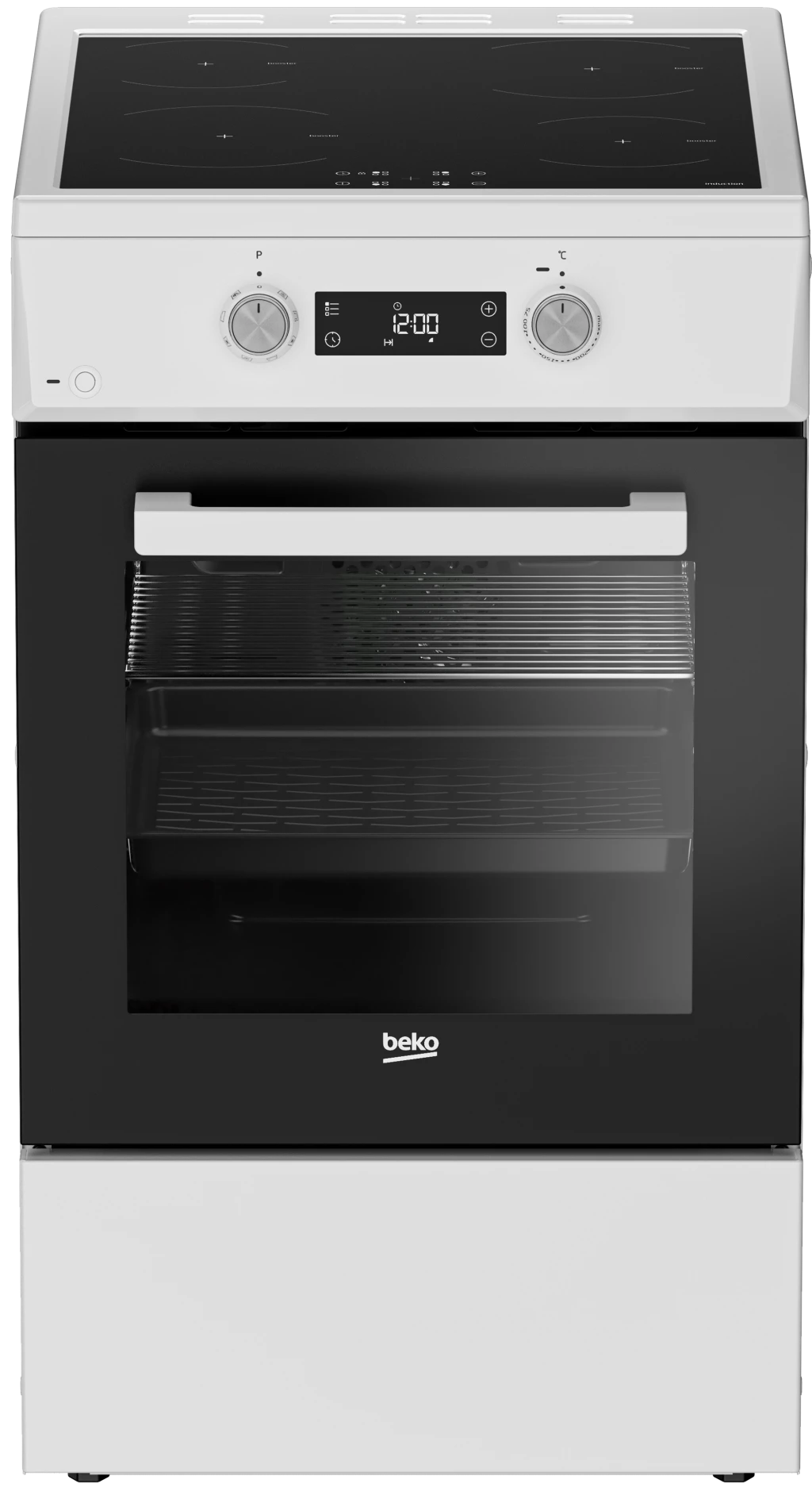 BEKO Cooker | FSM59305WDT | Hob type Induction | Oven type Electric | White | Width 50 cm | Grilling | Depth 60 cm | 60 L