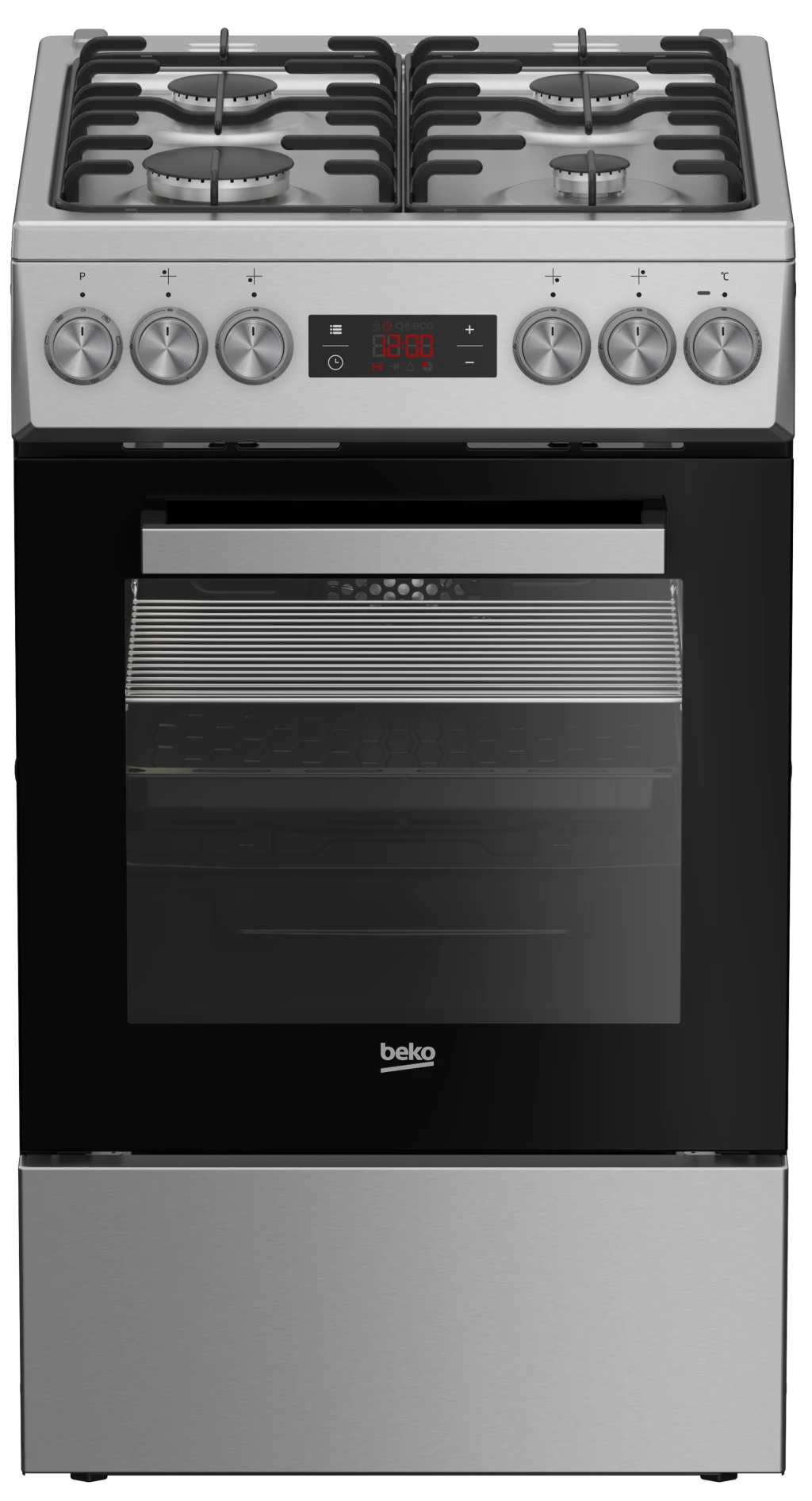 BEKO Cooker | FSM52321DXDT | Hob type Gas | Oven type Electric | Stainless Steel | Width 50 cm | Grilling | Depth 60 cm | 60 L
