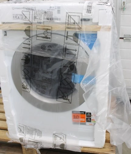 SALE OUT. Indesit BDE 76435 WSV EE Washing machine with Dryer, Free standing, Front loading, White | INDESIT Washing machine with Dryer | BDE 76435 WSV EE | Energy efficiency class B/D | Front loading | Washing capacity 7 kg | 1351 RPM | Depth 54 cm | Width 60 cm | LCD | Drying system | Drying capacity 6 kg | Steam function | White | DAMAGED PACKAG