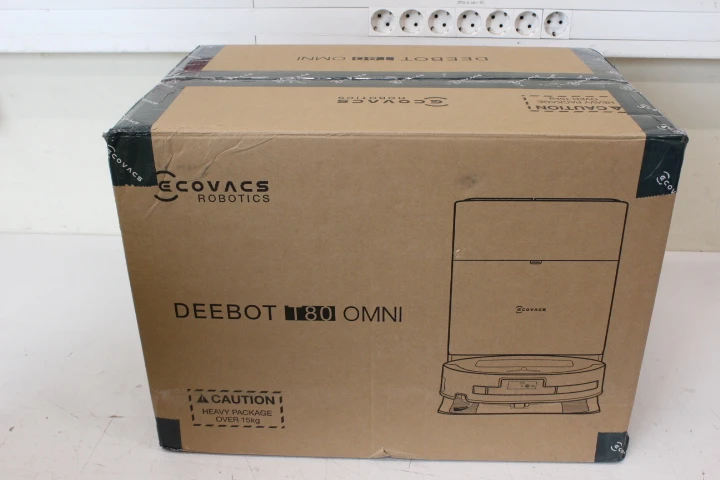 SALE OUT. Ecovacs DEEBOT T80 OMNI Vacuum cleaner, Robot, Wet&Dry, 18000Pa, TruEdge 2.0, ZeroTangle 3.0, Carpet Care, Black + Auto-empty stat | Ecovacs Robotic Vacuum Cleaner | DEEBOT T80 OMNI | Wet&Dry | Li-ion | 6400 mAh | Dust capacity 0.22 L | 18000 Pa | Black | DAMAGED PACKAGING, USED, DIRTY, SCRATCHED