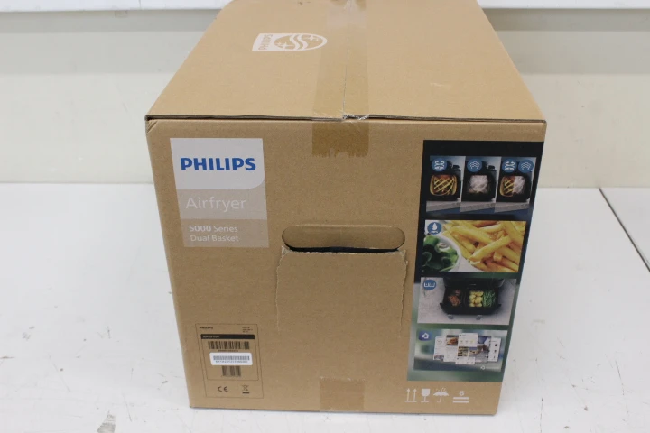SALE OUT.  | Philips Dual Basket Airfryer | NA551/00 5000 Series | Power 2750 W | Capacity 9 L | RapidAir Plus and Air Steam | Black | DAMAGED PACKAGING