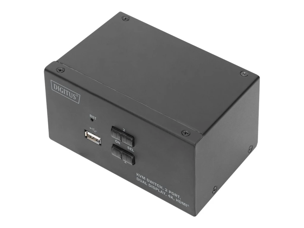 Digitus KVM Switch, 2 Port, Dual Display, 4K, HDMI | DS-12860