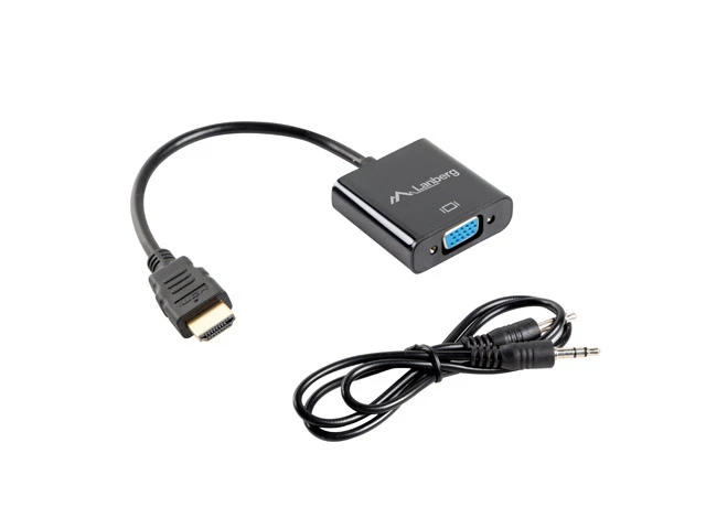 Lanberg HDMI, Mini Jack 3.5 mm, VGA Adapter | AD-0017-BK | 20 m