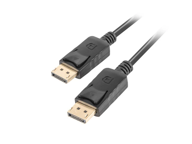 Lanberg DisplayPort Cable 19 Pin V1.2 4K, 1M | CA-DPDP-10CC-0010-BK | DisplayPort to DisplayPort