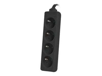 Lanberg Cable Power Strip, 4X French Outlets Quality-Grade Copper, 1.5 m | PS0-04E-0150-BK