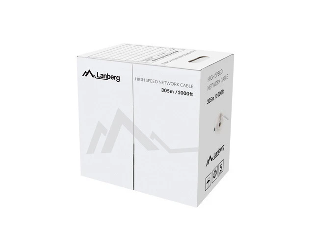 Lanberg LAN Cable Cat.6 UTP, Solid CU Fluke Passed | LCU6-12CU-0305-S | 305 m