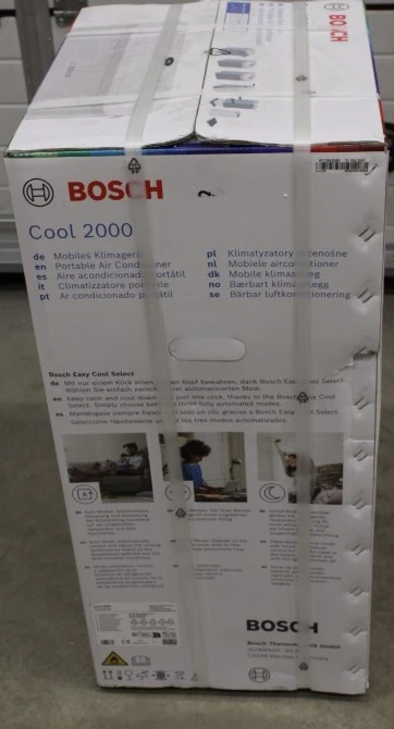 SALE OUT. Bosch Cool 2000 Mobile Air Conditioner, 2.6 kW, For rooms up to 35 m², White | Bosch Mobile Air Conditioner | Cool 2000 | Suitable for rooms up to 88 m³ | White | DAMAGED PACKAGING