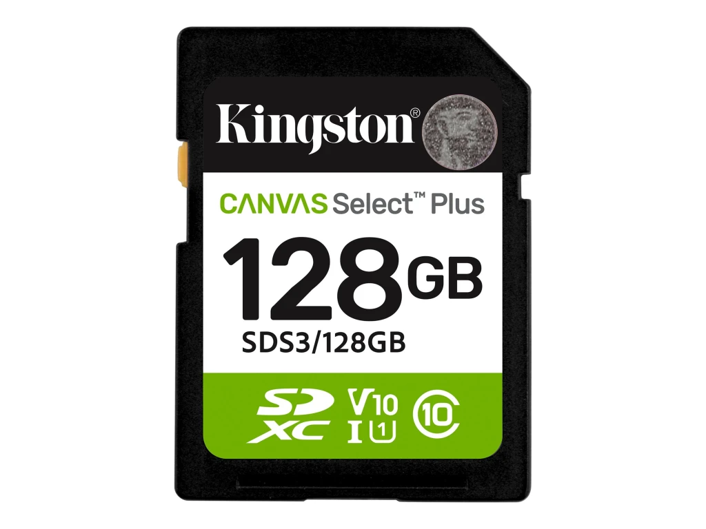 Kingston Select Plus | 128 GB | SD | Flash memory class Class 10, UHS-I, U1/U3, Video Class 10/30