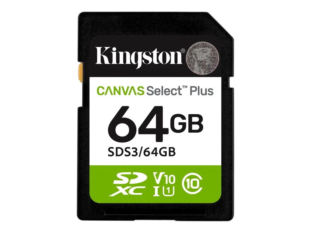 Kingston Select Plus | 64 GB | SD | Flash memory class Class 10, UHS-I, U1/U3, Video Class 10/30