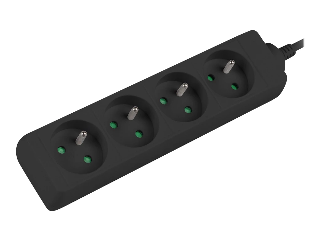 Power strip 1m 4x outlets for UPS system | PS0-04E-0100-IEC-BK | Sockets quantity 4
