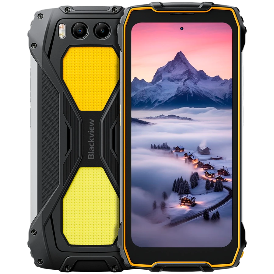 Blackview BV7300 LTE 6.67" HD+IPS 720x1604 90Hz Corning 5th MT6769V Octa-core 2.0GHz 6+256GB CAM Front 32MP Rear 50+20MP Night vision  IP68/IP69K/MIL-STD-810H NFC 15000mAh NO Charger Dual Camping lights Yellow