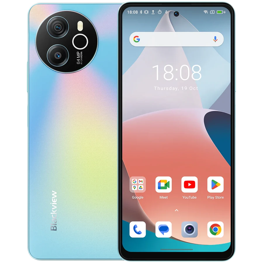 Blackview SHARK 8 8/256GB, 6.78inch FHD+ 1080x2460 IPS LCD 120Hz, MTK6789 Octa-core 2.2GHz, 13MP Front/64MP Rear, Battery 5000mAh, Type-C, Android 13, Fingerprint, Dual SIM, NO charging, Galaxy Blue