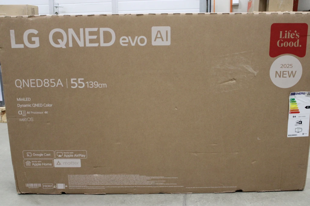 LG 55QNED85A3C | 55 | Smart TV | webOS 25 | UHD | Bllack | DAMAGED PACKAGING