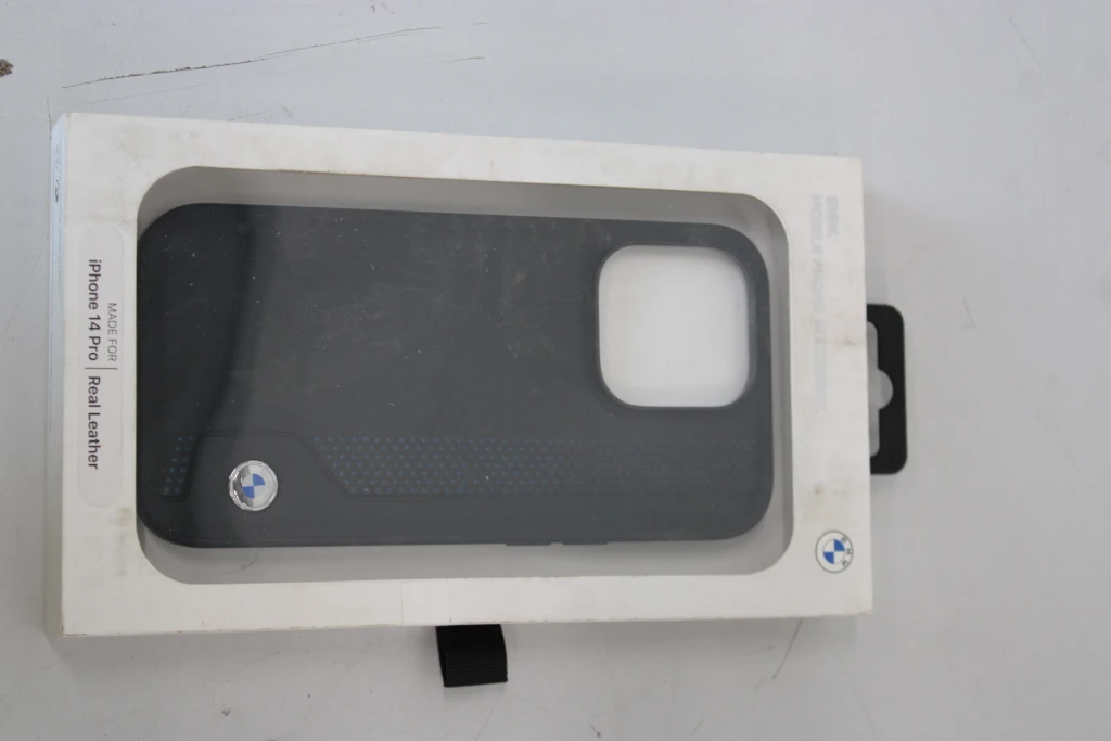 SALE OUT. BMW BMHCP14L22RBDK case iPhone 14 Pro 6.1" black/black hardcase Leather Blue Dots DIRTY PACKAGING | BMW DIRTY PACKAGING