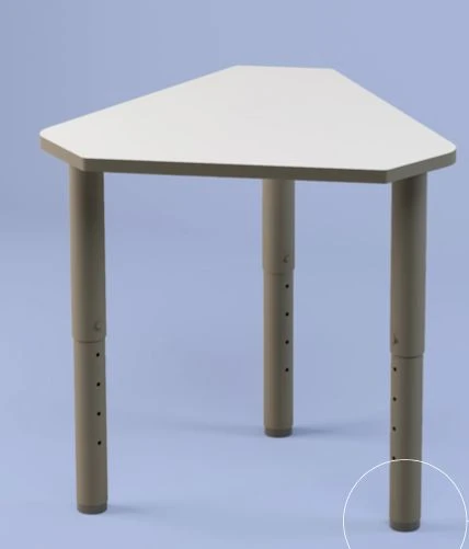 Reguleeritava kõrgusega kirjutuslaud ATRIA 78x68 cm (T2-T6) valge