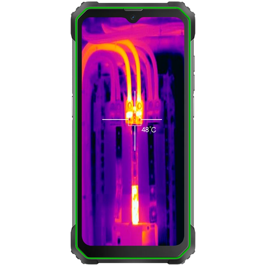 Blackview Rugged BL8800 Dual 5G Pro 6.58" FHD+IPS 1080x2408 8GB/128GB, MT6833V Octa-core 2.2GHz, 16MP Front/5MP+50MP Back Camera FLIR thermal camera Battery 8380mAh Type-C Android 11 Fingerprint Dual SIM NFC NO Charger MIL-STD-810H Green