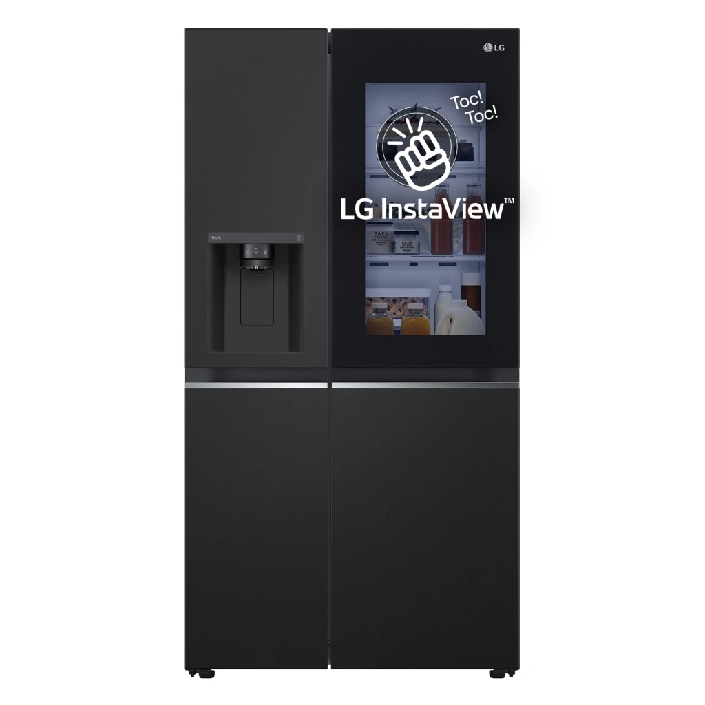 LG GSGV81EPLL Refrigerator, Free-standing, Side by Side, E, Height 1.79 m, Net fridge 416 L, Net freezer 219 L, Black | LG
